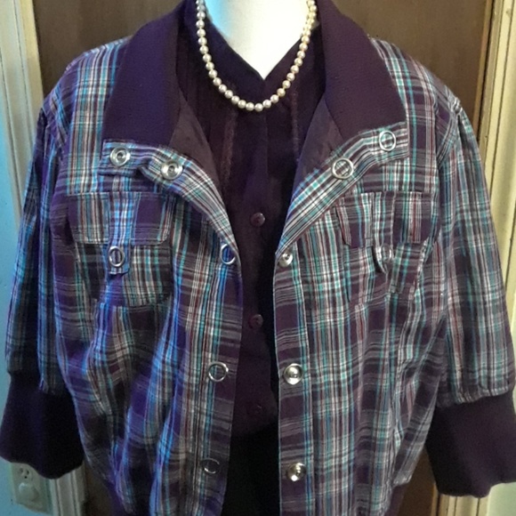 Apollo Sportswear plaid jacket, size 3x - Picture 2 of 3